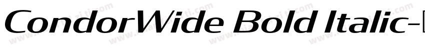 CondorWide Bold Italic字体转换